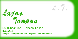 lajos tompos business card